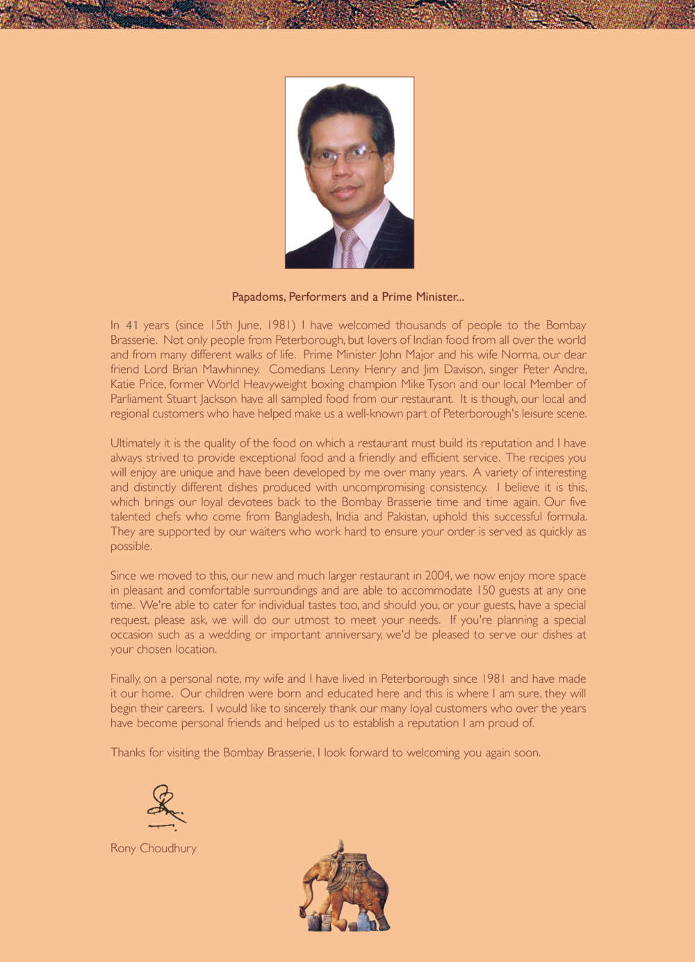 Our Story — The Bombay Brasserie